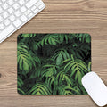 Green Monstera Leaf Print Mouse Pad