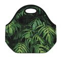 Green Monstera Leaf Print Neoprene Lunch Bag