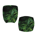 Green Monstera Leaf Print Office Chair Cover