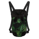 Green Monstera Leaf Print Pet Carrier Backpack