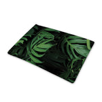 Green Monstera Leaf Print Pet Cooling Mat Cover