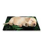 Green Monstera Leaf Print Pet Cooling Mat Cover