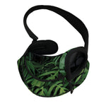 Green Monstera Leaf Print Pet Sling Carrier
