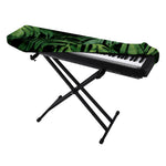 Green Monstera Leaf Print Piano Keyboard Cover