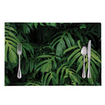 Green Monstera Leaf Print Placemat