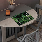 Green Monstera Leaf Print Placemat