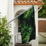 Green Monstera Leaf Print Polyester Flag