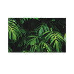 Green Monstera Leaf Print Polyester Flag