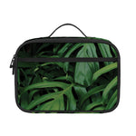 Green Monstera Leaf Print Portable Lunch Bag