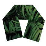 Green Monstera Leaf Print Scarf