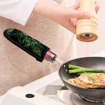 Green Monstera Leaf Print Skillet Handle Cover