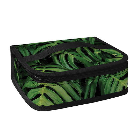 Green Monstera Leaf Print Small Lunch Bag