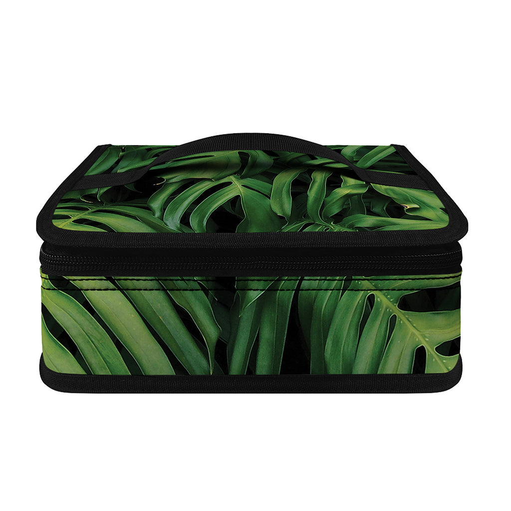 Green Monstera Leaf Print Small Lunch Bag