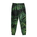 Green Monstera Leaf Print Sweatpants