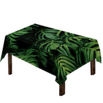 Green Monstera Leaf Print Tablecloth