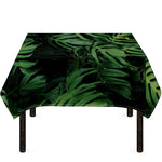 Green Monstera Leaf Print Tablecloth