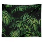 Green Monstera Leaf Print Tapestry