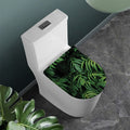 Green Monstera Leaf Print Toilet Lid Cover