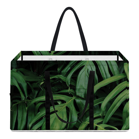 Green Monstera Leaf Print Utility Tote Bag