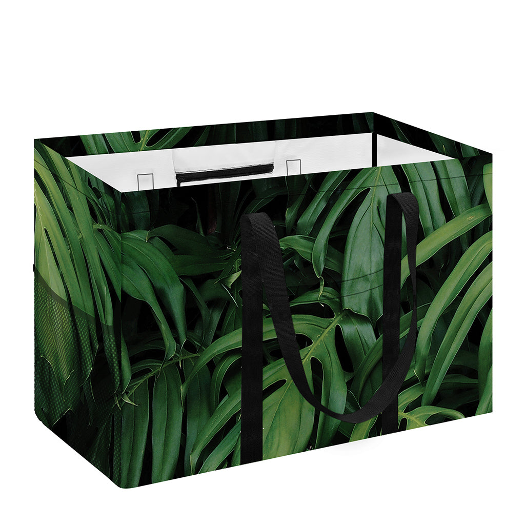 Green Monstera Leaf Print Utility Tote Bag