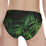 Green Monstera Leaf Print Women's Panties