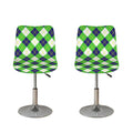 Green Navy And White Argyle Print Bar Stool Covers