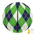 Green Navy And White Argyle Print Basketball