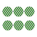 Green Navy And White Argyle Print Coaster Set