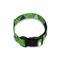 Green Navy And White Argyle Print Dog Collar