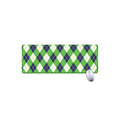 Green Navy And White Argyle Print Extended Mouse Pad