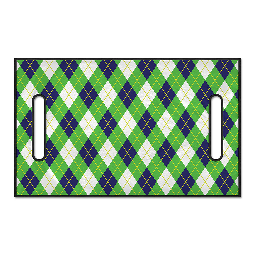 Green Navy And White Argyle Print Golf Cart Seat Cover