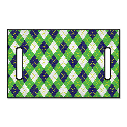 Green Navy And White Argyle Print Golf Cart Seat Cover