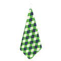 Green Navy And White Argyle Print Hand Towel