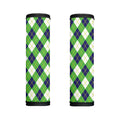 Green Navy And White Argyle Print Handle Covers