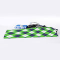 Green Navy And White Argyle Print Sports Towel