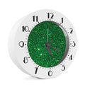 Green (NOT Real) Glitter Print Alarm Clock