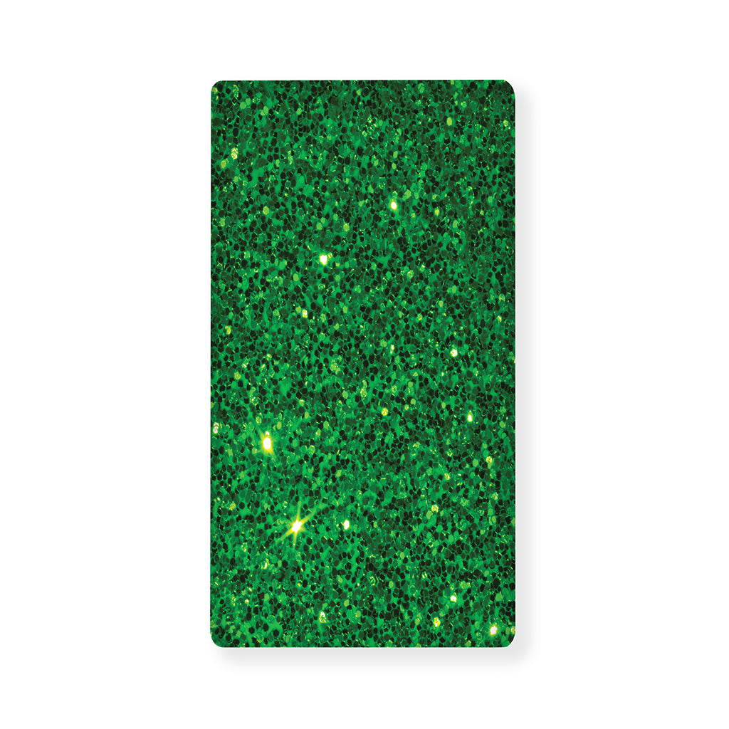 Green (NOT Real) Glitter Print Baby Crib Sheet