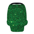 Green (NOT Real) Glitter Print Baby Seat Cover