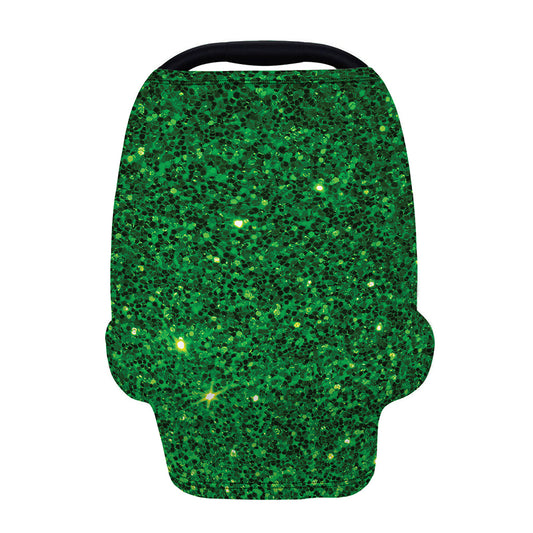 Green (NOT Real) Glitter Print Baby Seat Cover