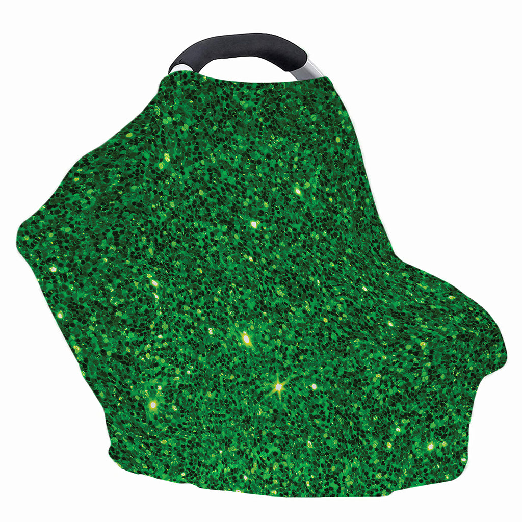 Green (NOT Real) Glitter Print Baby Seat Cover