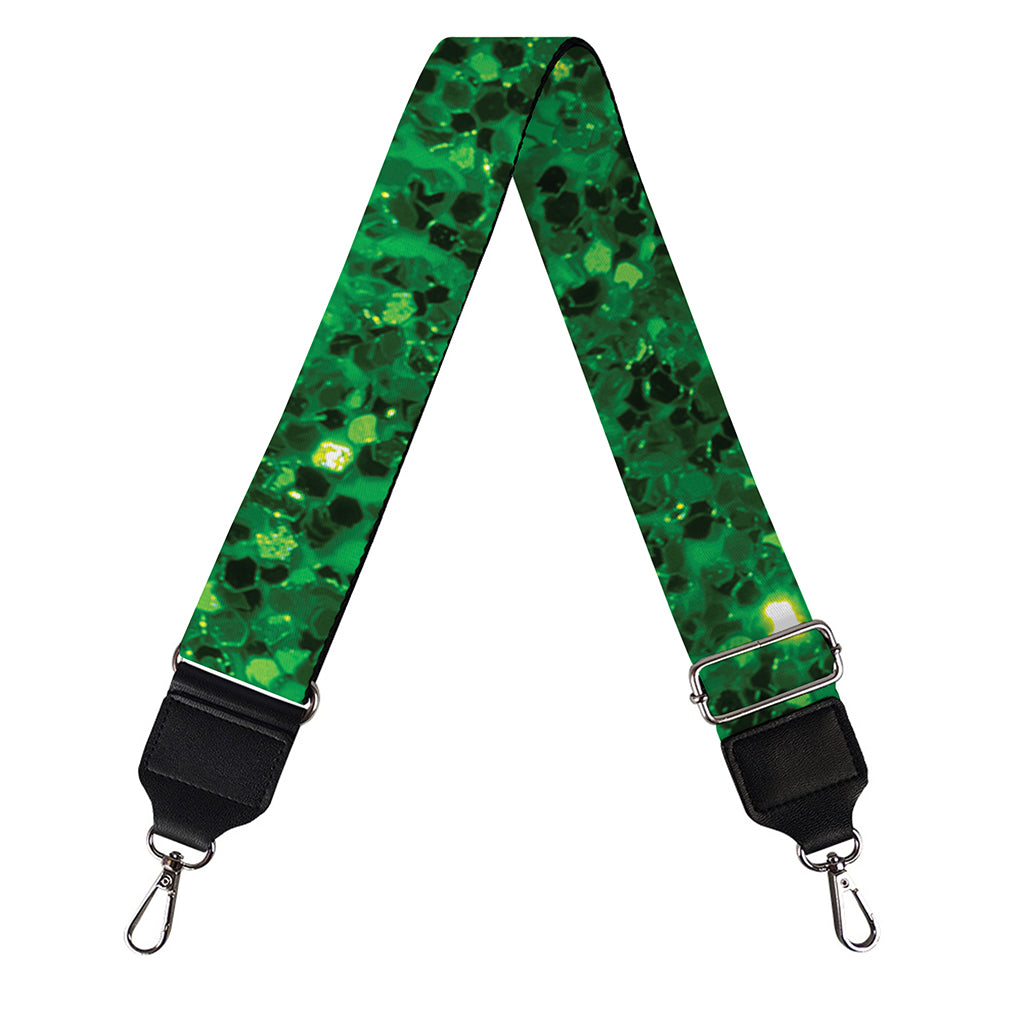 Green (NOT Real) Glitter Print Bag Strap