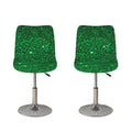 Green (NOT Real) Glitter Print Bar Stool Covers