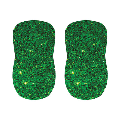 Green (NOT Real) Glitter Print Bar Stool Covers