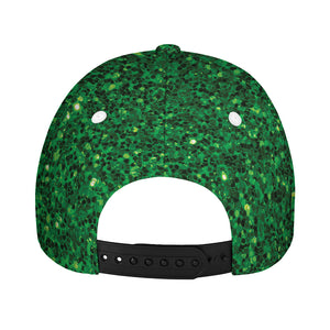 Green (NOT Real) Glitter Print Baseball Cap