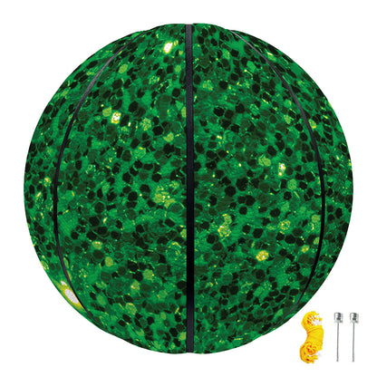 Green (NOT Real) Glitter Print Basketball