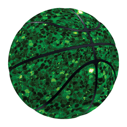 Green (NOT Real) Glitter Print Basketball