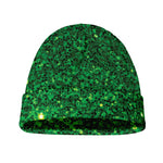 Green (NOT Real) Glitter Print Beanie