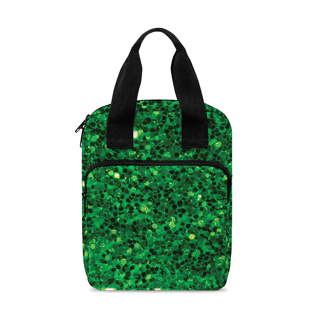 Green (NOT Real) Glitter Print Bible Tote Bag