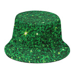 Green (NOT Real) Glitter Print Bucket Hat
