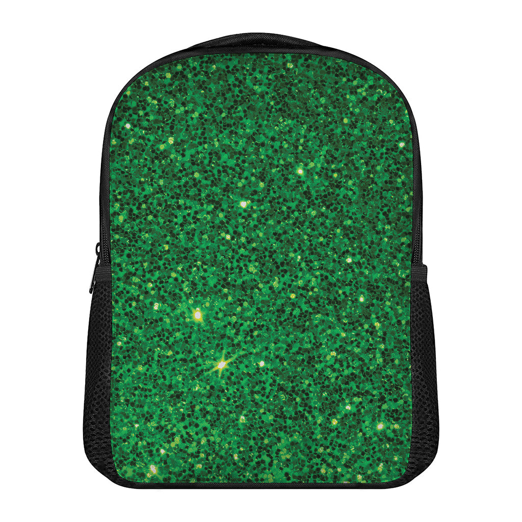Green (NOT Real) Glitter Print Casual Backpack